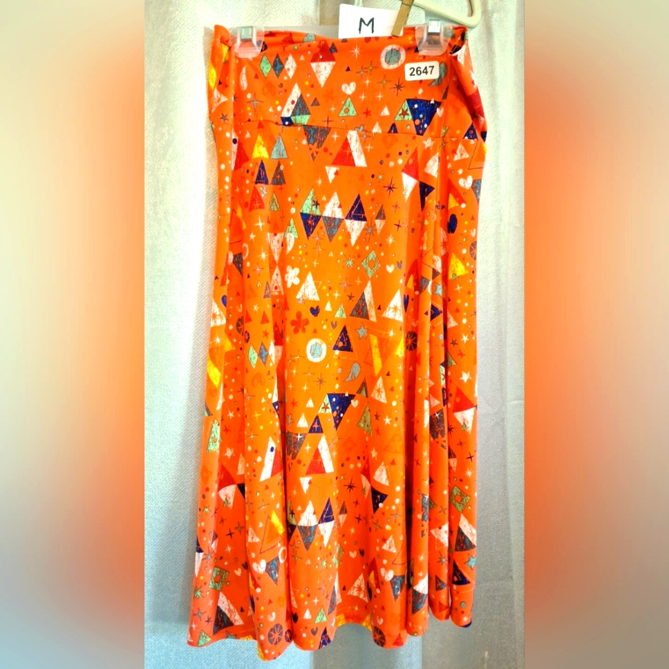 Lularoe Medium Azure Flare Skirt 2647